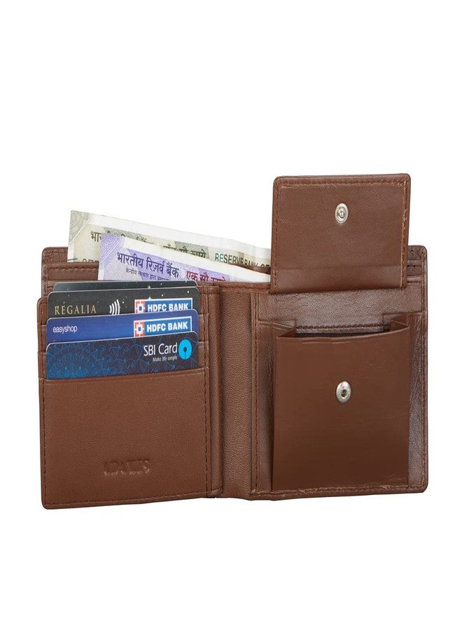Adamis Bifold Men’s Wallet with Flip ID, with 6 Card Slots and 2 Compartments,Brown - Image 4
